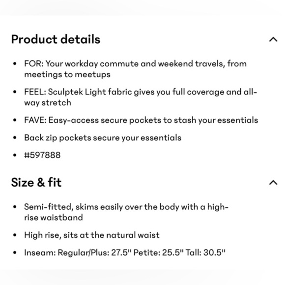 Athleta High Rise Venice Jogger Black Pants Small Athleisure Casual Office Slim - Picture 14 of 14